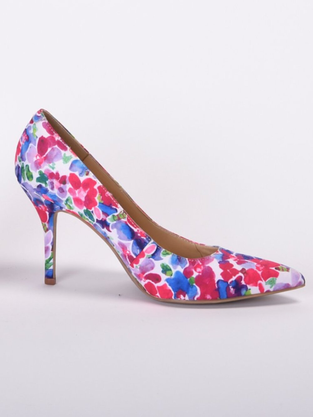 Nine West, Watercolor Floral Satin Pump, Size 9